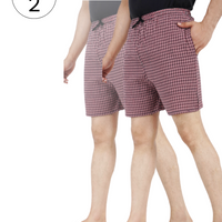 Men's Cotton Boxer Shorts (RED) - PACK OF 2