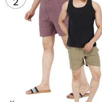 Men's Cotton Check Boxers - PACK OF 2