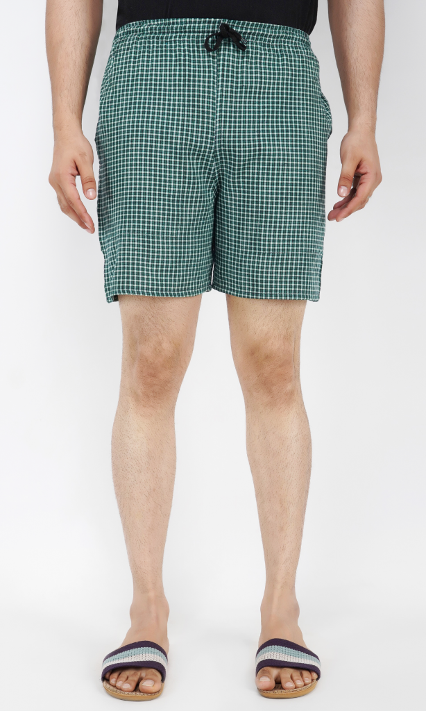 Men's Cotton Boxer Shorts (GREEN)