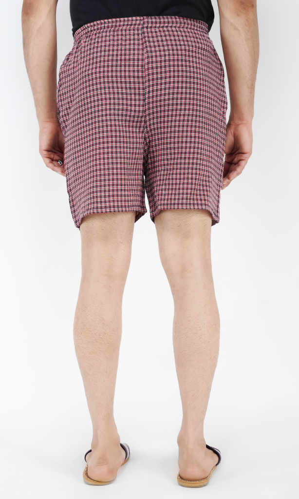 Men's Cotton Boxer Shorts (RED)