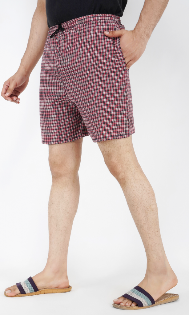 Men's Cotton Boxer Shorts (RED)