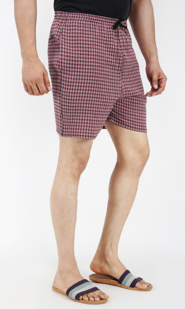 Men's Cotton Boxer Shorts (RED)