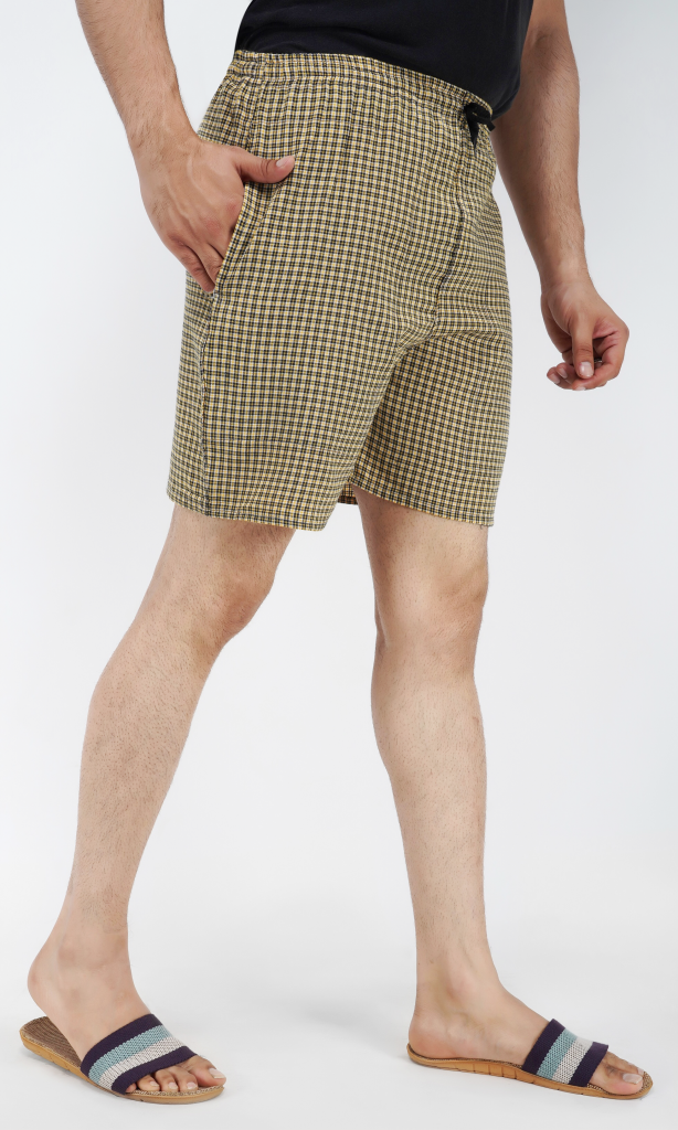 Men's Cotton Boxer Shorts (YELLOW)