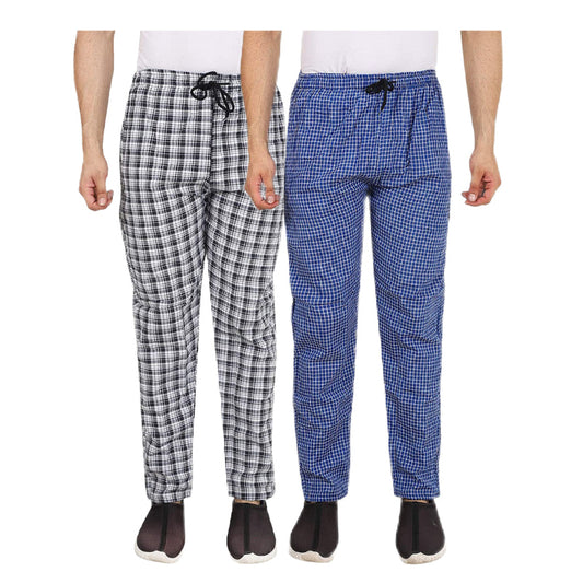Men's Cotton Check Pajamas - PACK OF 2