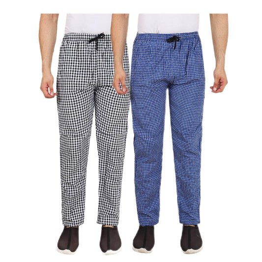 Men's Cotton Check Pajamas - PACK OF 2