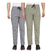 Men's Cotton Check Pajamas - PACK OF 2