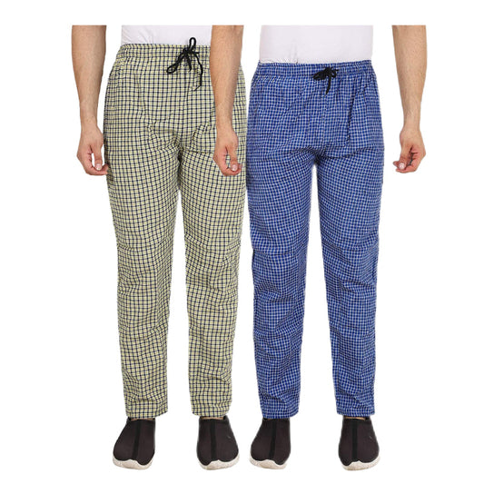 Men's Cotton Check Pajamas - PACK OF 2