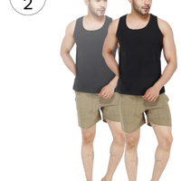 Men's Cotton Boxer Shorts (YELLOW) - PACK OF 2