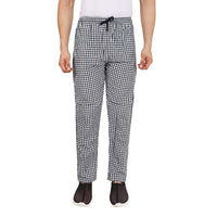 Men's Cotton Check Pajamas (BLACK)