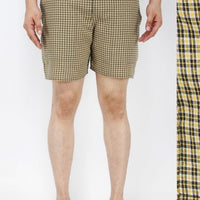 Men's Cotton Boxer Shorts (YELLOW) - PACK OF 2