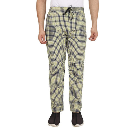 Men's Cotton Check Pajamas (YELLOW)